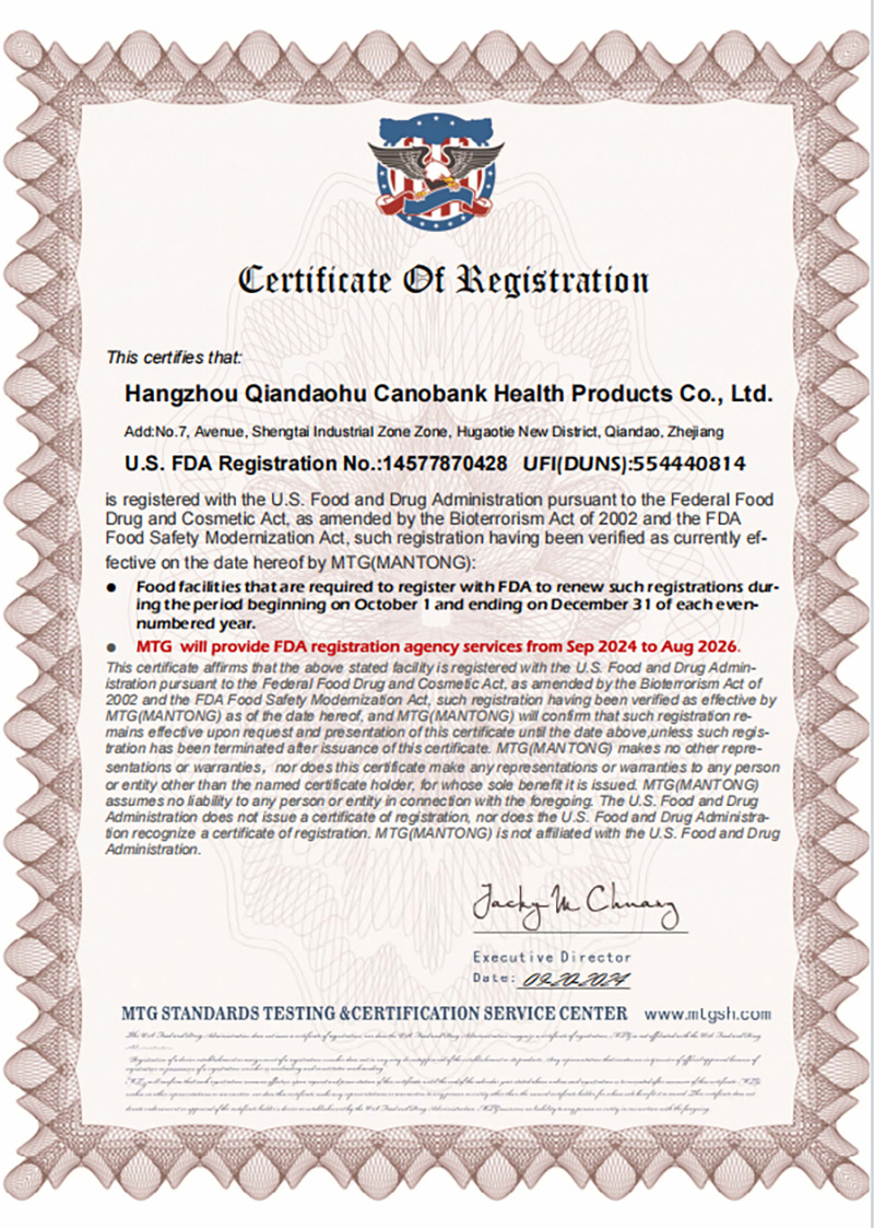 FDA  Certificate of Registration -康諾邦 CANOBANK 2024.jpg